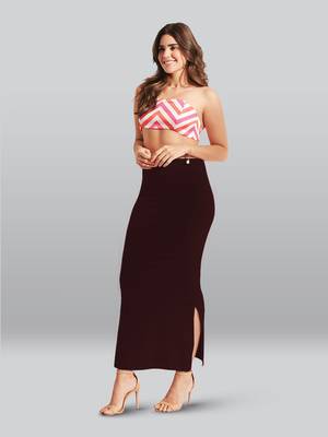 Lyra Women Saree Shapewear Deep Maroon Colour Plus Size Pack of 1 3