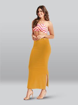 Lyra Women Saree Shapewear Mustard Colour Free Size Pack of 1 3