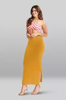 Lyra Women Saree Shapewear Mustard Colour Plus Size Pack of 1