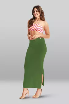 Lyra Women Saree Shapewear Moss Colour Free Size Pack of 1