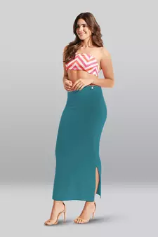 Lyra Women Saree Shapewear MZ.Green Colour Free Size Pack of 1