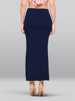 Lyra Women Saree Shapewear Navy Blue Colour Plus Size Pack of 1 2