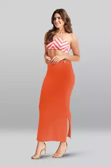 Lyra Women Saree Shapewear Orange Colour Plus Size Pack of 1