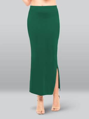 Lyra Women Saree Shapewear Rama Green Colour Free Size Pack of 1 1