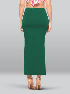 Lyra Women Saree Shapewear Rama Green Colour Free Size Pack of 1 2