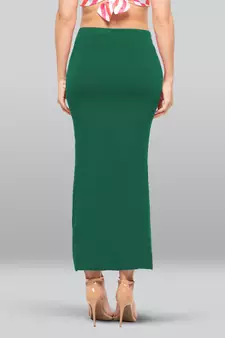 Lyra Women Saree Shapewear Rama Green Colour Free Size Pack of 1