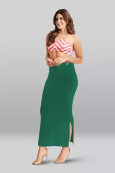 Lyra Women Saree Shapewear Rama Green Colour Free Size Pack of 1