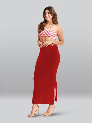 Lyra Women Saree Shapewear Red Colour Free Size Pack of 1 3