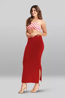 Lyra Women Saree Shapewear Red Colour Free Size Pack of 1