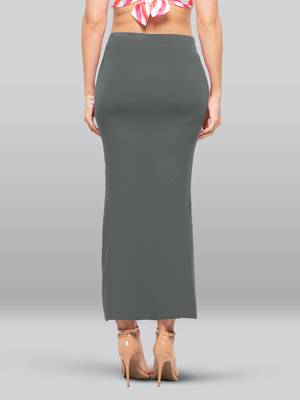 Lyra Women Saree Shapewear Smoke Grey Colour Plus Size Pack of 1 2