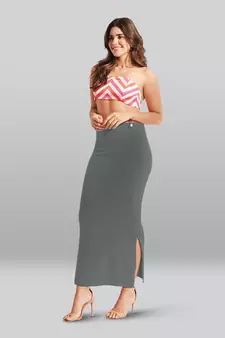 Lyra Women Saree Shapewear Smoke Grey Colour Plus Size Pack of 1