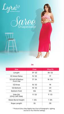 Lyra Women Saree Shapewear Smoke Grey Colour Plus Size Pack of 1 4