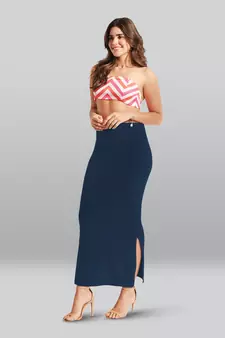 Lyra Women Saree Shapewear True Blue Colour Free Size Pack of 1