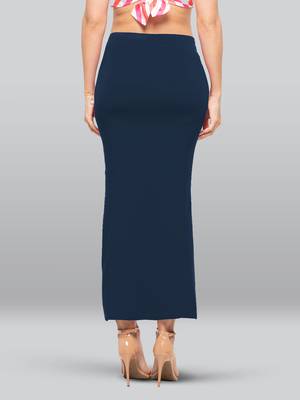 Lyra Women Saree Shapewear True Blue Colour Plus Size Pack of 1 2