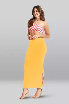 Lyra Women Saree Shapewear Yellow Colour Plus Size Pack of 1