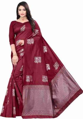 RED BEAUTIFUL SILK SAREE  1