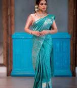 SKY BLUE BRIDAL BEAUTIFUL SAREE 