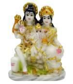 Chaque Decor  Shiv Parivar Handpainted Idol For Success & Gifts/Pooja Room/Home Decoration