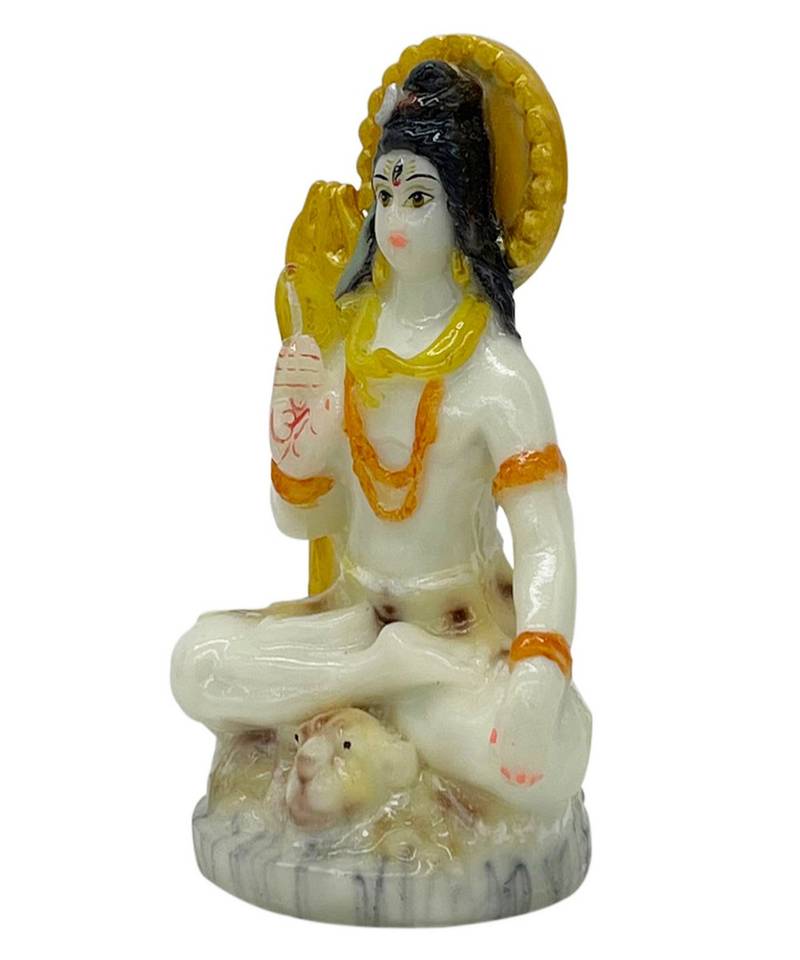 Chaque Decor  Shiv Ji Handpainted Idol For Success & Gifts/Pooja Room/Home Decoration