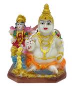 Chaque Decor  Kuber Handpainted Idol For Success & Gifts/Pooja Room/Home Decoration