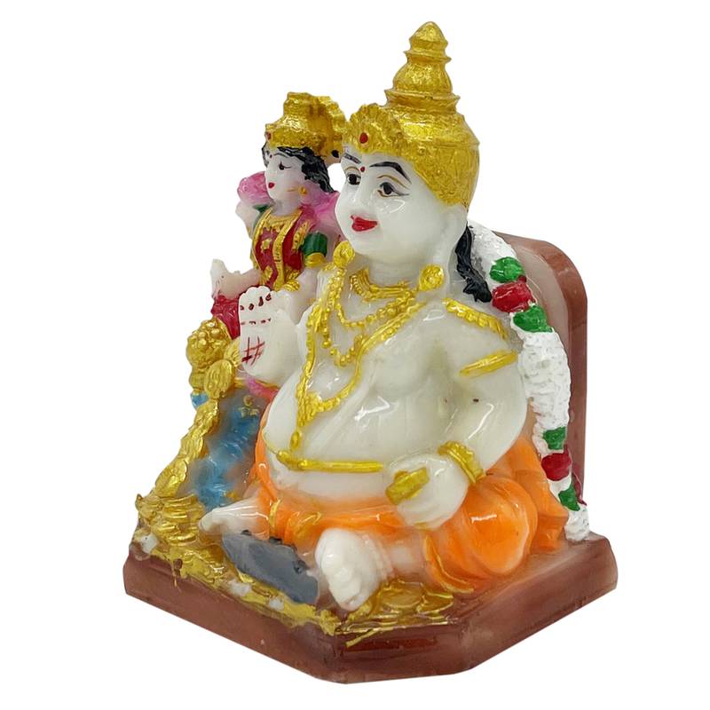 Chaque Decor  Kuber Handpainted Idol For Success & Gifts/Pooja Room/Home Decoration