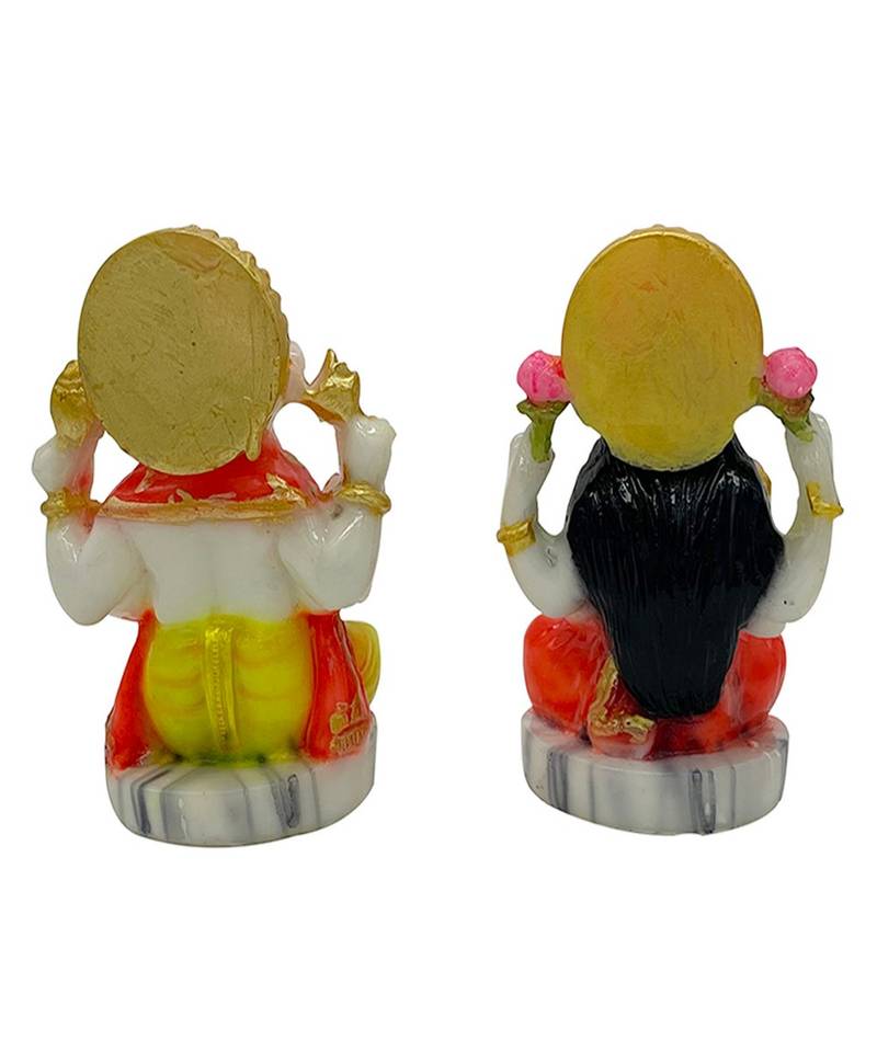 Chaque Decor  Laxmi Ganesh Handpainted Idol For Success & Gifts/Pooja Room/Home Decoration