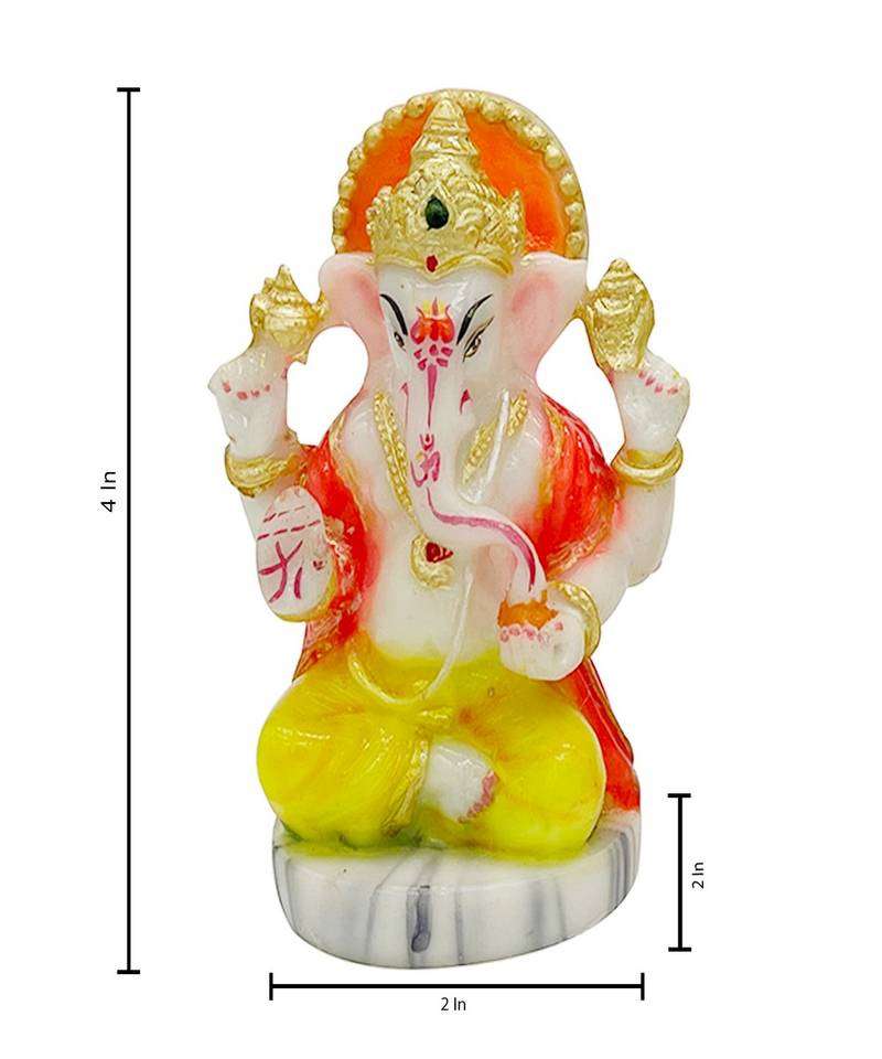 Chaque Decor  Laxmi Ganesh Handpainted Idol For Success & Gifts/Pooja Room/Home Decoration