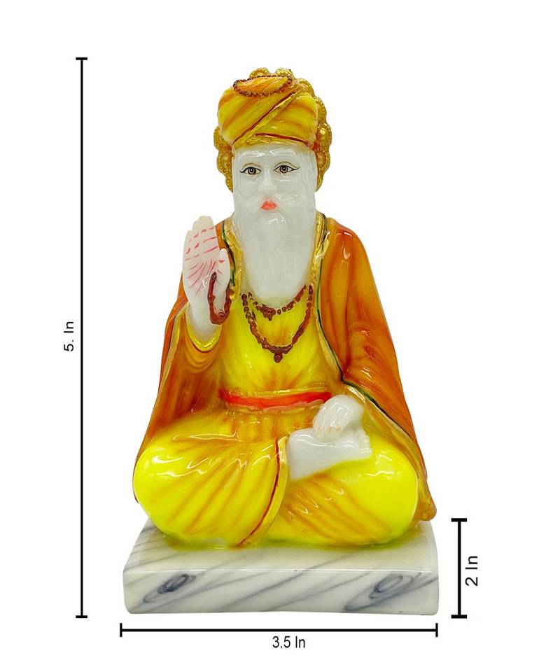 Chaque Decor  Guru Nanak Handpainted Idol For Success & Gifts/Pooja Room/Home Decoration