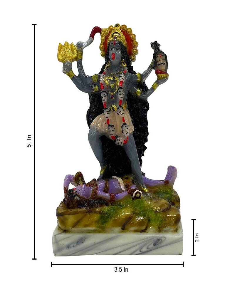 Chaque Decor  Kali Handpainted Idol For Success & Gifts/Pooja Room/Home Decoration