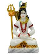 Chaque Decor  Shiv Ji Handpainted Idol For Success & Gifts/Pooja Room/Home Decoration