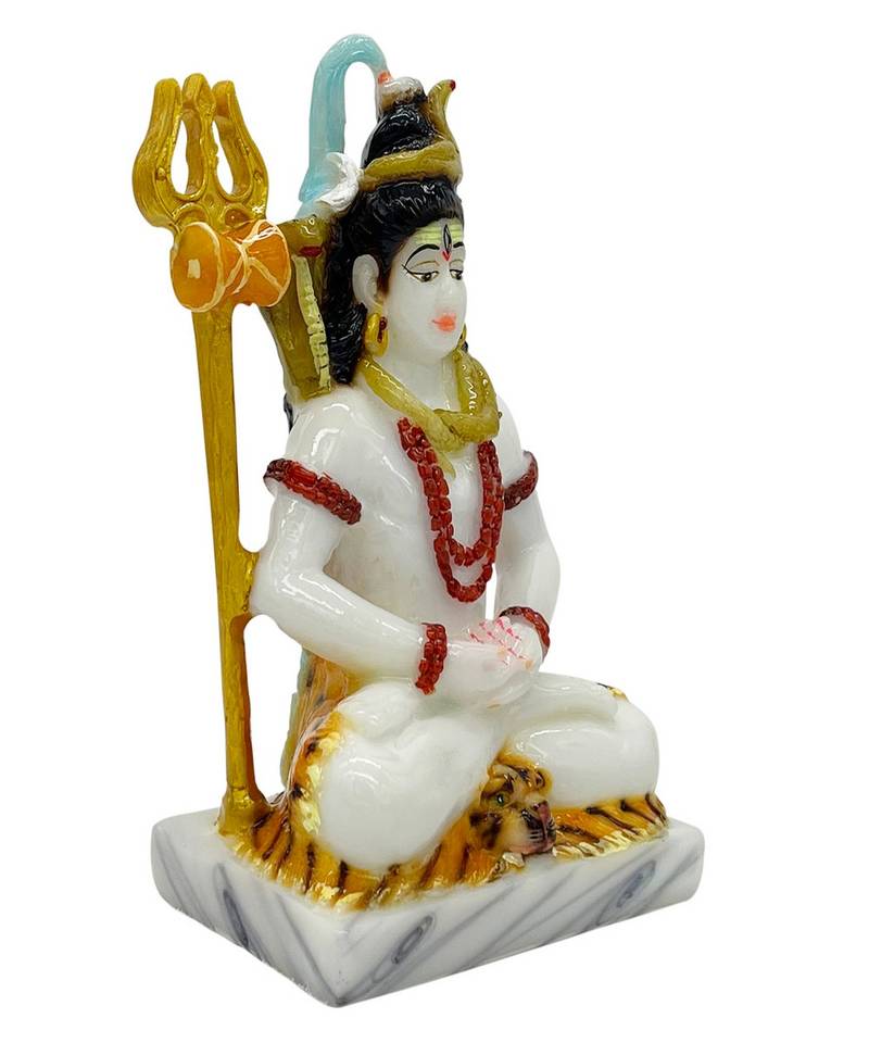 Chaque Decor  Shiv Ji Handpainted Idol For Success & Gifts/Pooja Room/Home Decoration