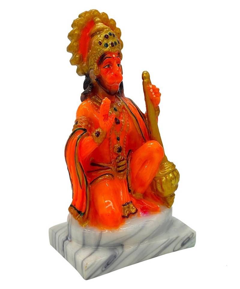 Chaque Decor  Hanuman Handpainted Idol For Success & Gifts/Pooja Room/Home Decoration