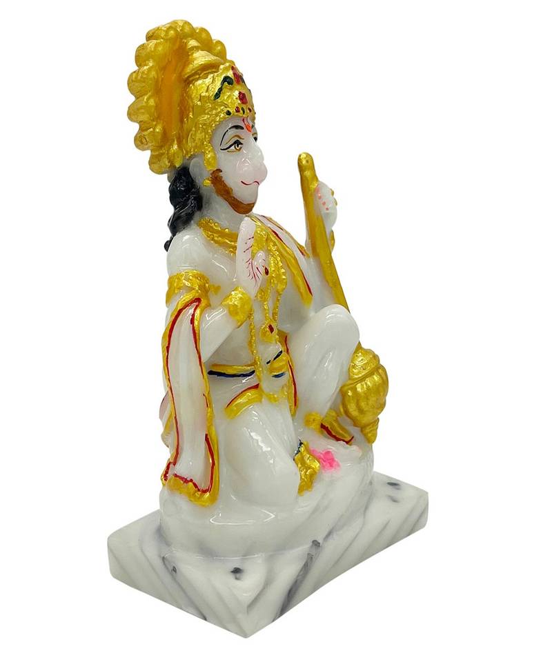Chaque Decor  Hanuman Handpainted Idol For Success & Gifts/Pooja Room/Home Decoration