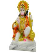 Chaque Decor  Hanuman Handpainted Idol For Success & Gifts/Pooja Room/Home Decoration