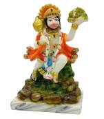 Chaque Decor  Parvat Hanuman Handpainted Idol For Success & Gifts/Pooja Room/Home Decoration