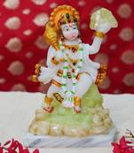 Chaque Decor  Parvat Hanuman Handpainted Idol For Success & Gifts/Pooja Room/Home Decoration