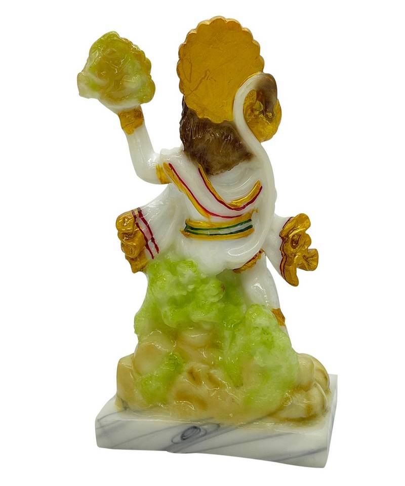 Chaque Decor  Parvat Hanuman Handpainted Idol For Success & Gifts/Pooja Room/Home Decoration