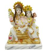 Chaque Decor  Shiv Parivar Handpainted Idol For Success & Gifts/Pooja Room/Home Decoration