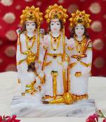 Chaque Decor  Ram Darbar Handpainted Idol For Success & Gifts/Pooja Room/Home Decoration