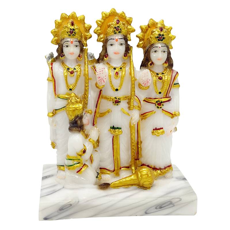 Chaque Decor  Ram Darbar Handpainted Idol For Success & Gifts/Pooja Room/Home Decoration