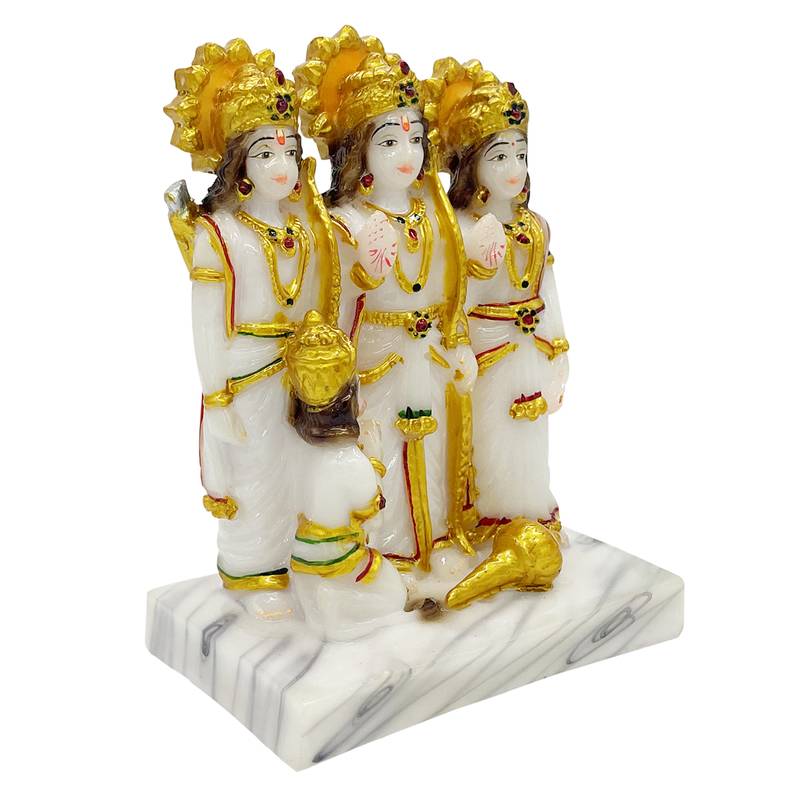Chaque Decor  Ram Darbar Handpainted Idol For Success & Gifts/Pooja Room/Home Decoration