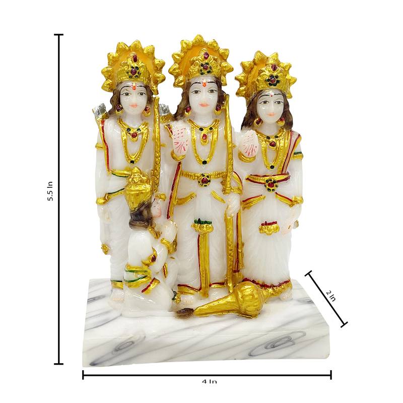 Chaque Decor  Ram Darbar Handpainted Idol For Success & Gifts/Pooja Room/Home Decoration