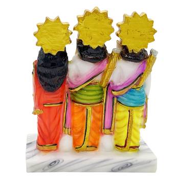 Chaque Decor  Ram Darbar Handpainted Idol For Success & Gifts/Pooja Room/Home Decoration 3