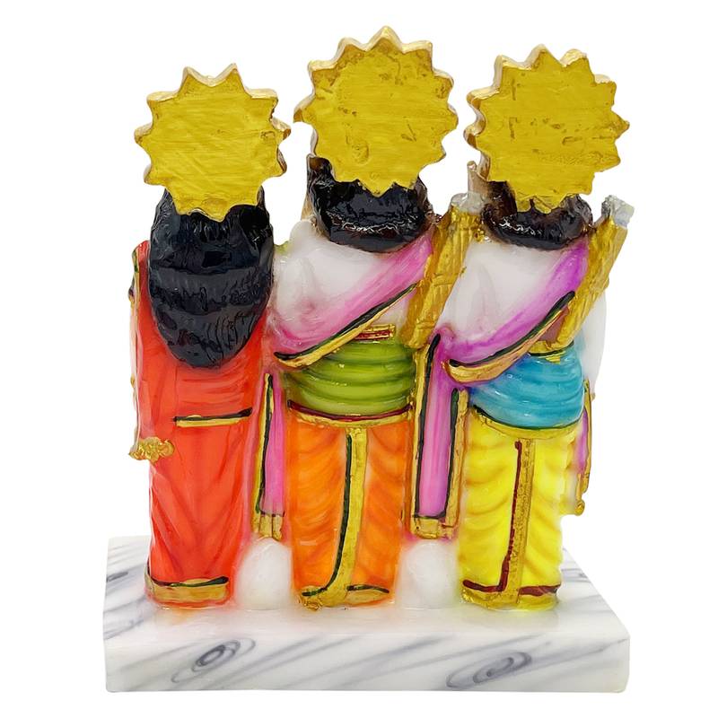 Chaque Decor  Ram Darbar Handpainted Idol For Success & Gifts/Pooja Room/Home Decoration