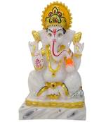 Chaque Decor  Ganesh Handpainted Idol For Success & Gifts/Pooja Room/Home Decoration