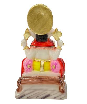 Chaque Decor  Ganesh Handpainted Idol For Success & Gifts/Pooja Room/Home Decoration 3