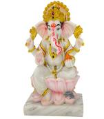 Chaque Decor  Ganesh Handpainted Idol For Success & Gifts/Pooja Room/Home Decoration