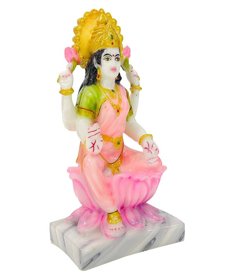 Chaque Decor  Laxmi Handpainted Idol For Success & Gifts/Pooja Room/Home Decoration