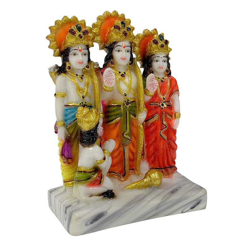 Chaque Decor  Ram Darbar Handpainted Idol For Success & Gifts/Pooja Room/Home Decoration