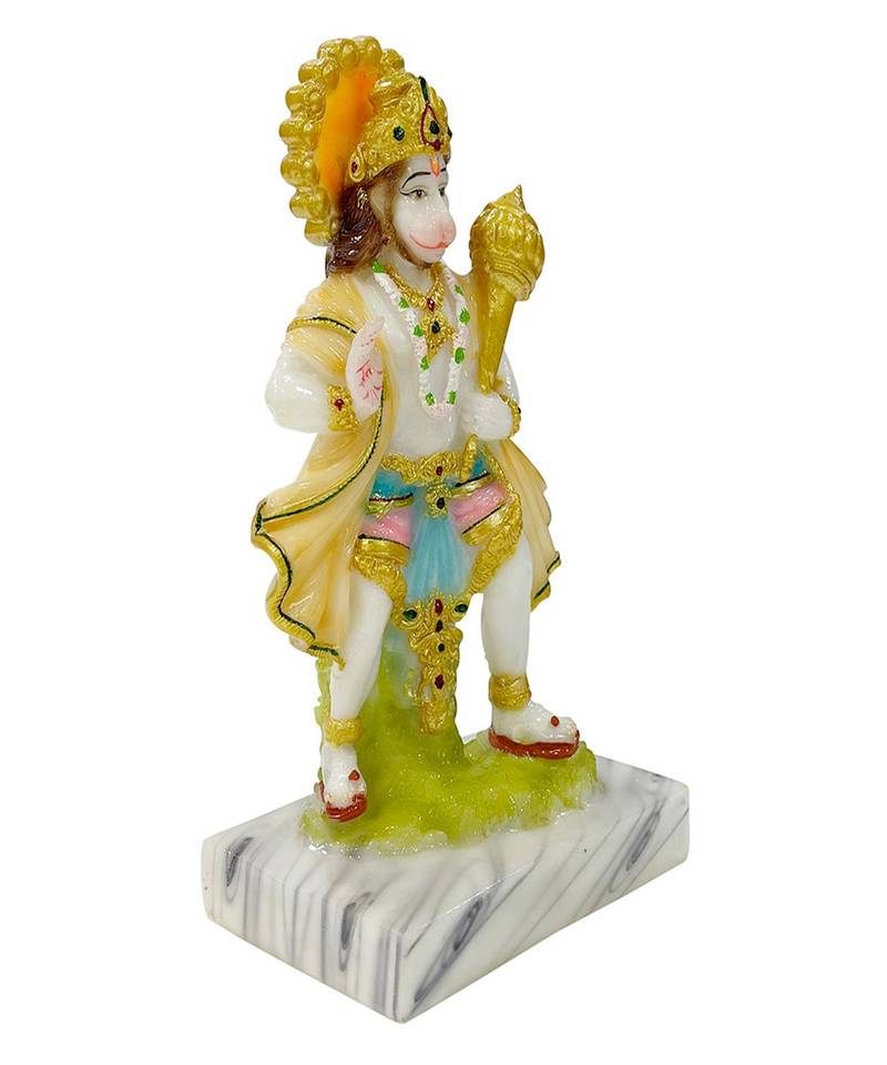 Chaque Decor  Hanuman Handpainted Idol For Success & Gifts/Pooja Room/Home Decoration